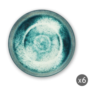 Set 6 piatti fondi Excelsa – Atena, Ceramica Blu