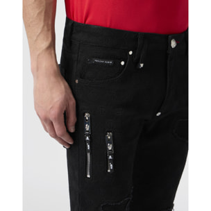PHILIPP PLEIN Rockstar Fit Jeans Embroidery Monogram