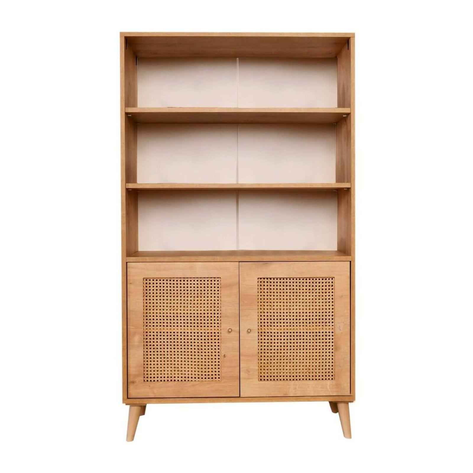 Credenza Dgonz, Buffet da soggiorno, Madia da salotto, Dispensa da cucina, 90x40h110 cm, Quercia