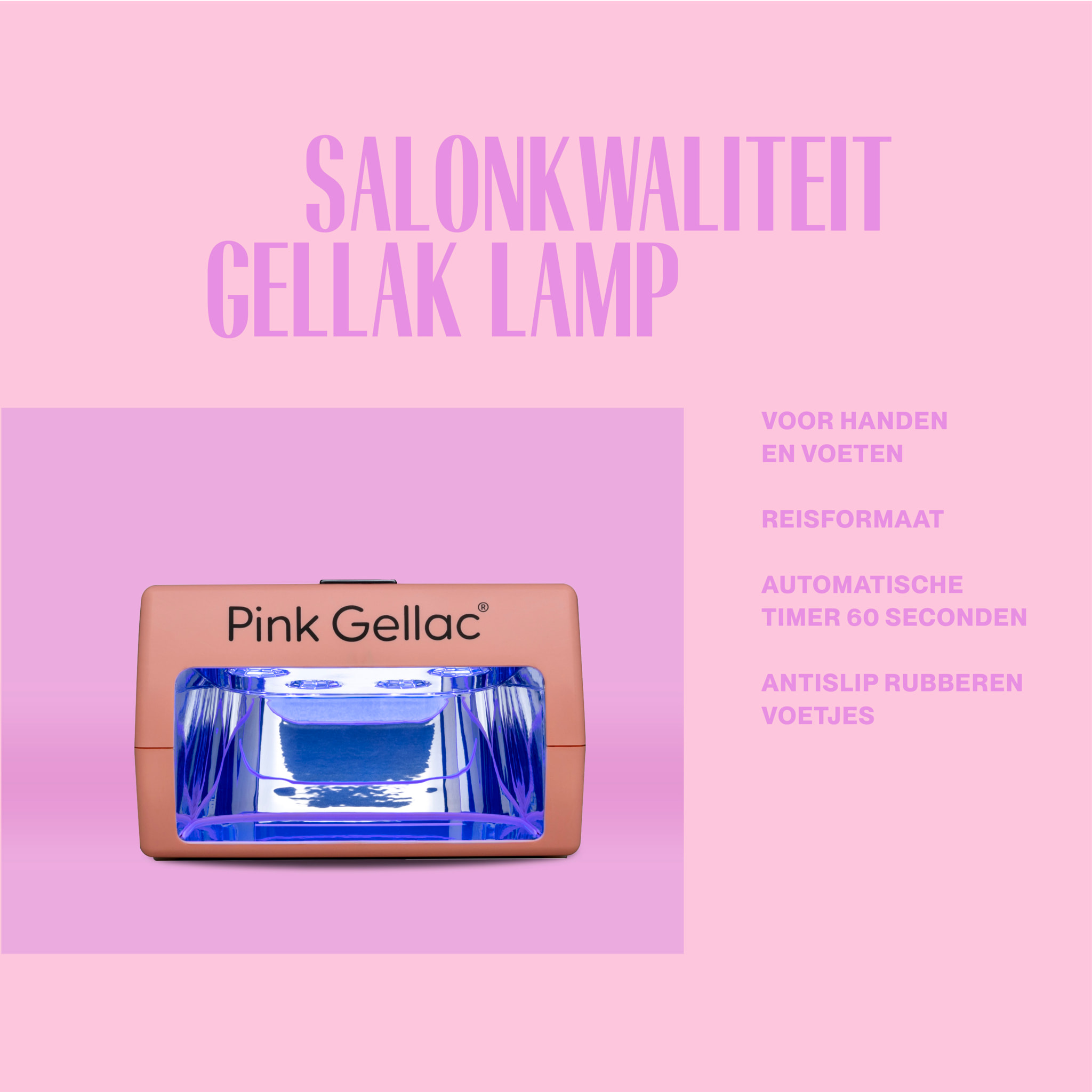 Kit de manucure avec lampe UV LED peche