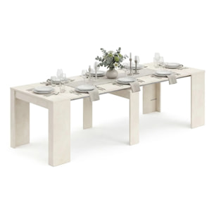 Mesa consola extensible con efecto en microcemento beige 50-235x90 cm Denis Microcemento Beige