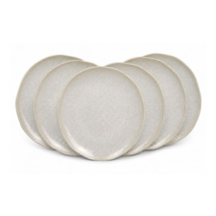 Lot de 6 petites assiettes à dessert, NUAGE
