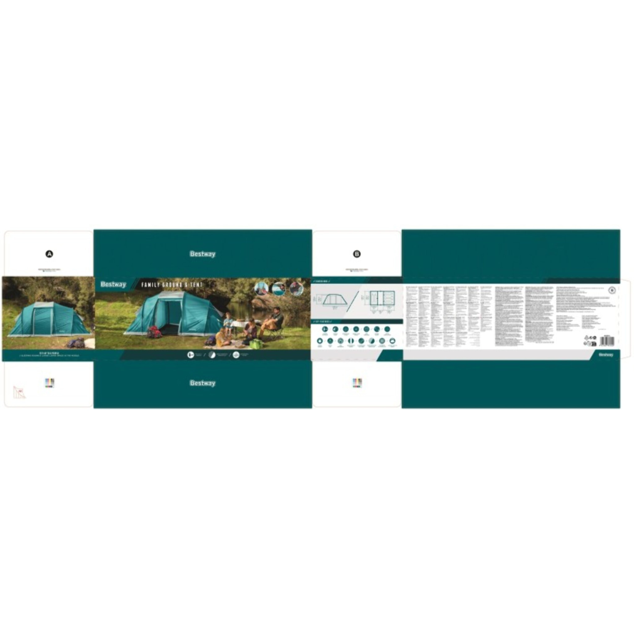 Bestway Tente de camping 6 personnes Family Ground 6