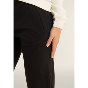 Pantaloni Sportivi con Gamba Dritta e Ricamo Traforato