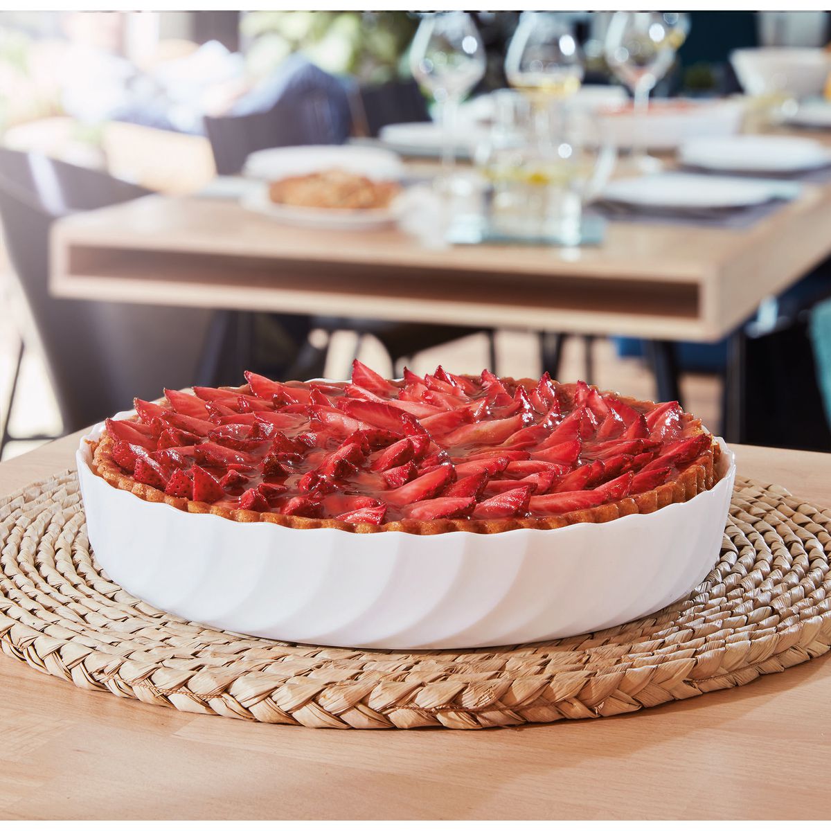 Piatto da torta bianco 26cm Smart Cuisine Trianon  - Luminarc