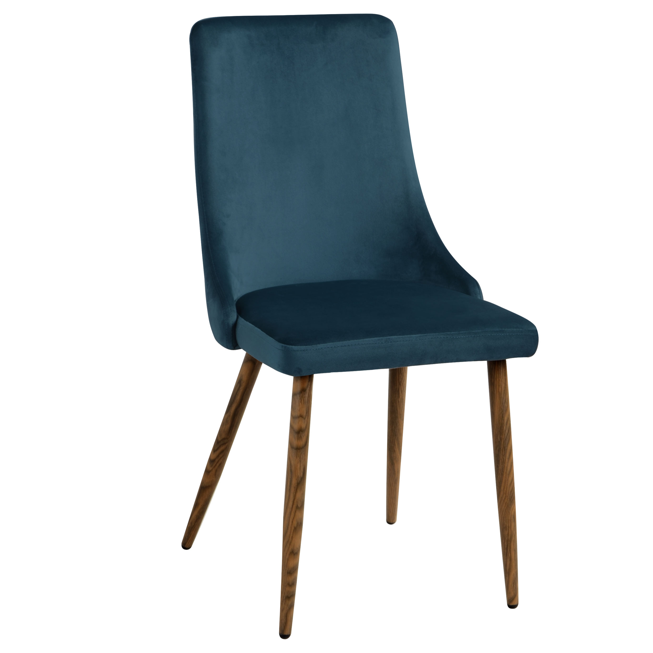 Chaise Vinni en velours bleu (lot de 2)