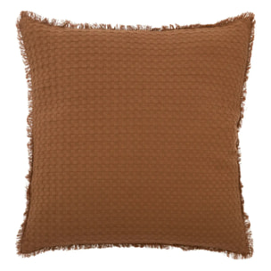 Coussin nid d'abeille "Widdy" 45x45cm rose terracotta