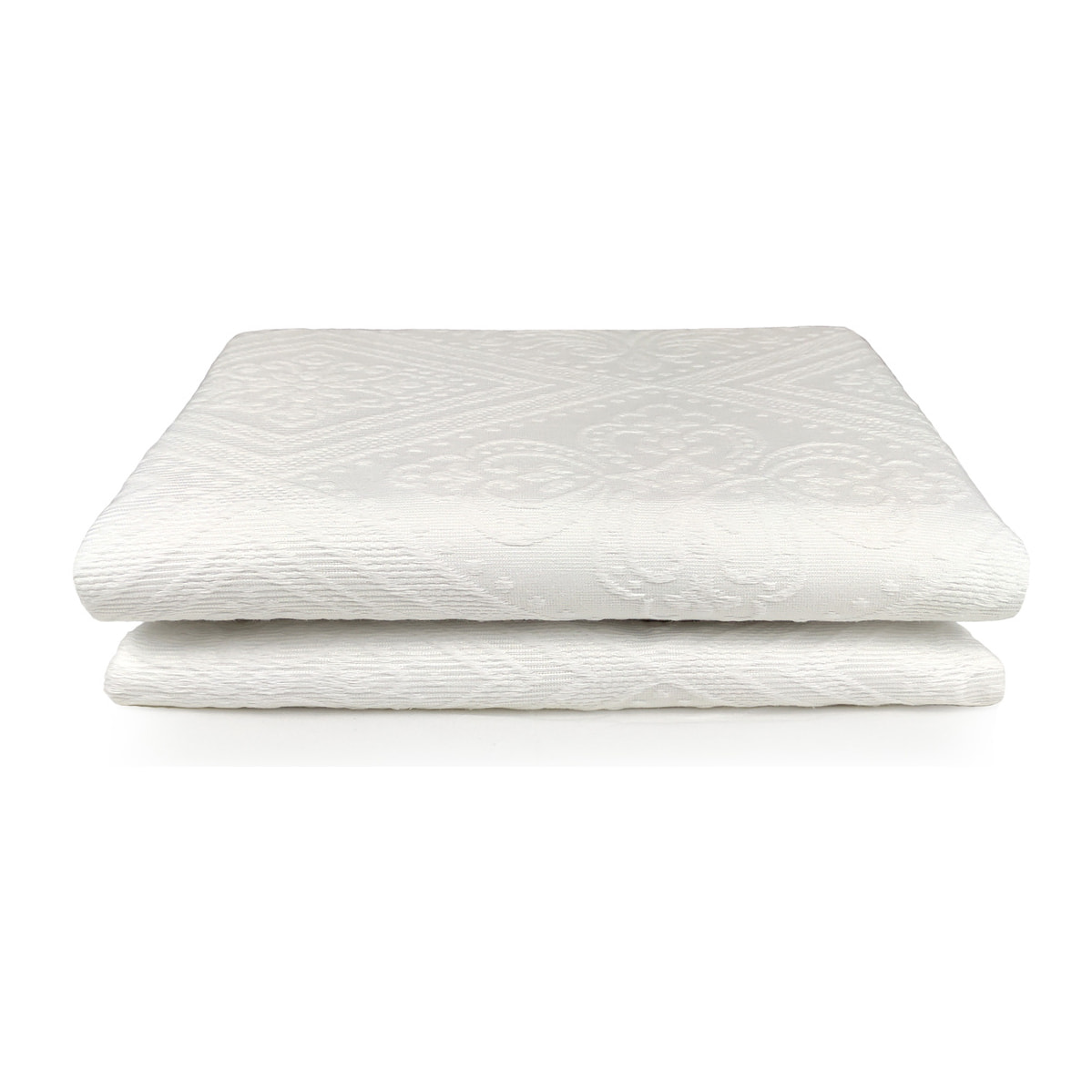 Jeté de lit BRIANCE - coton et polyester - blanc
