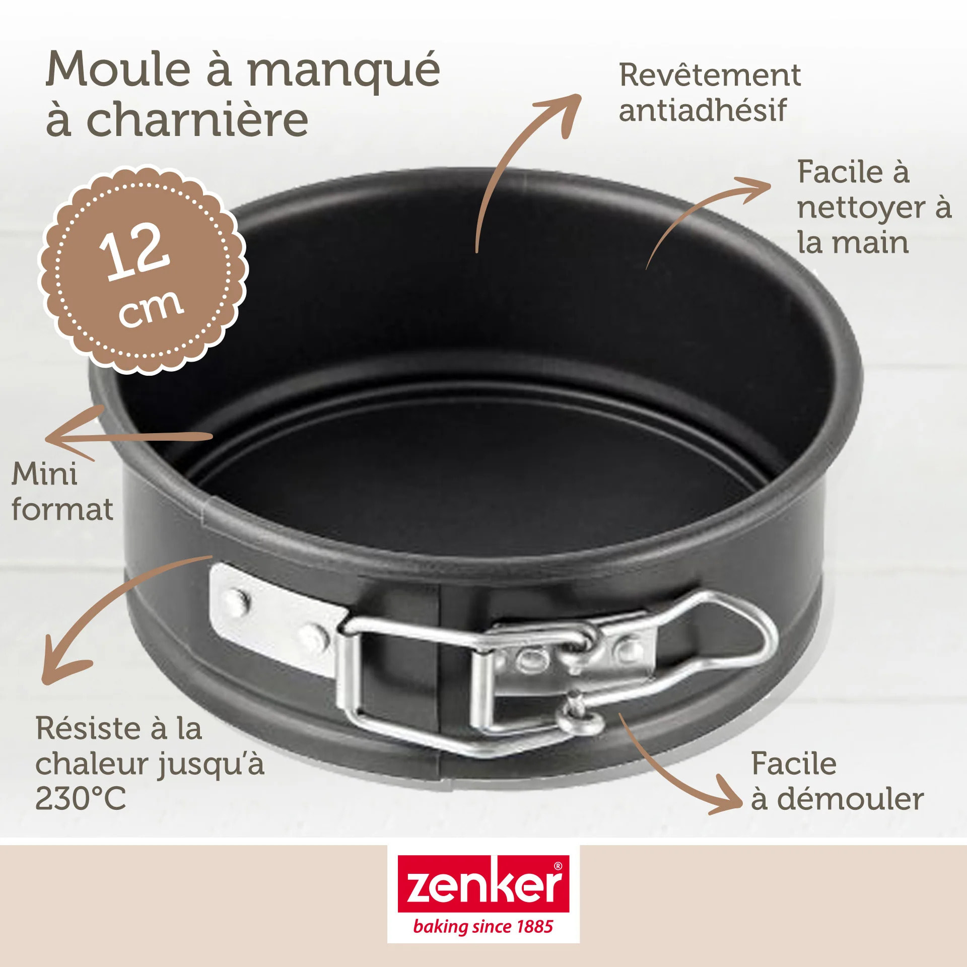 Set pâtisserie avec mini moule à manqué, 2 bols à mixer et 1 spatule Zenker
