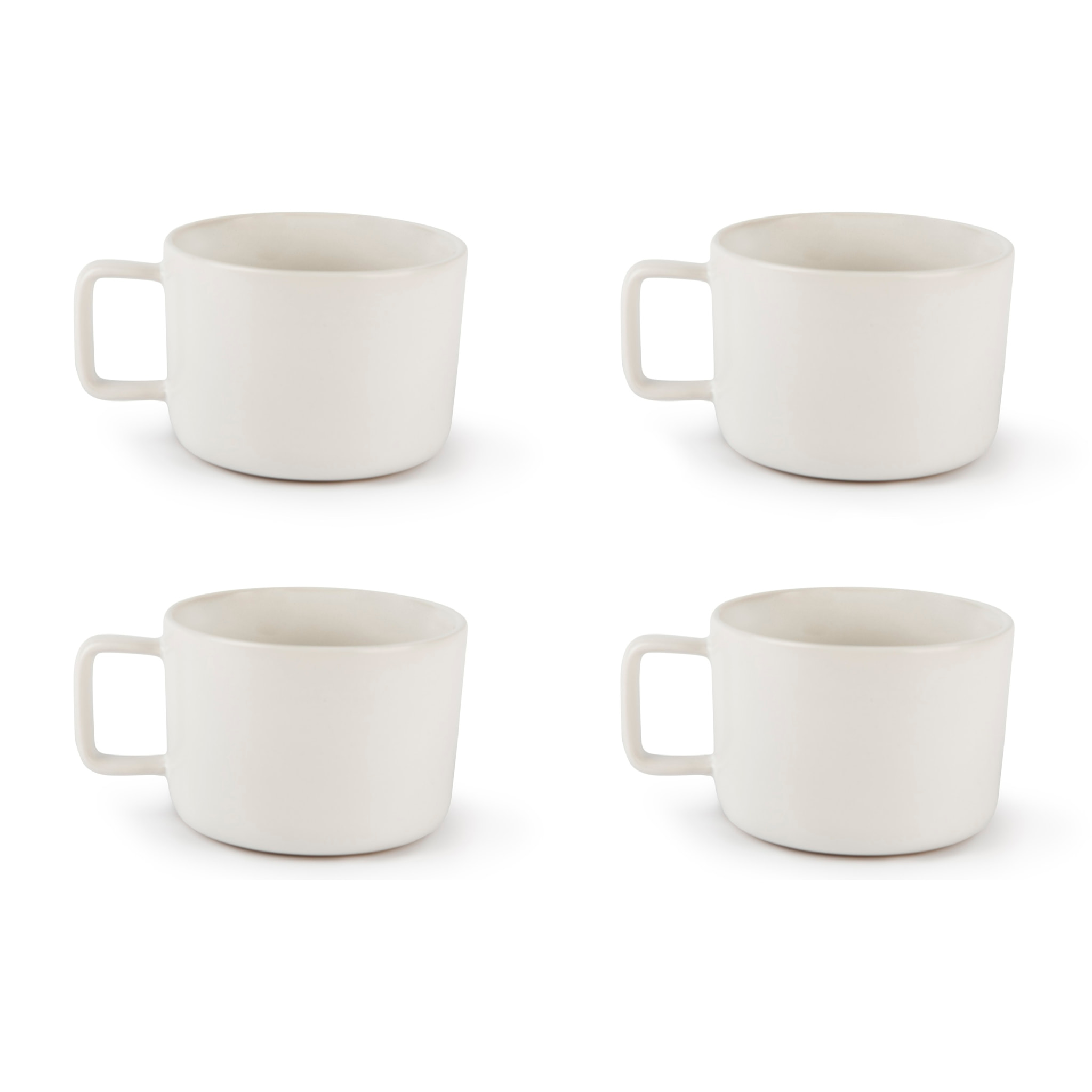 Set 4 Tasses Jumbo Excelsa – Nordic, Grès Blanc