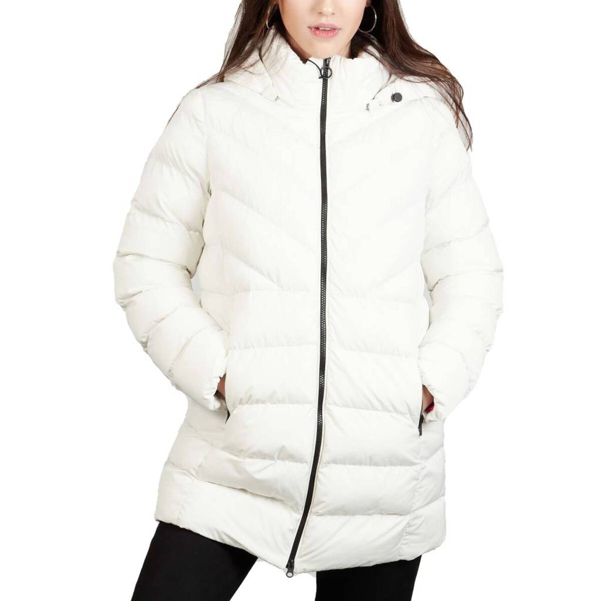 Abrigos Mujer de la marca GEOX  modelo W SPHERICA HOOD JKT BLANCO
