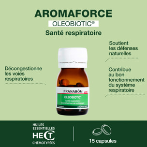 Pranarom - Oleobiotic® Santé respiratoire* - 15 capsules