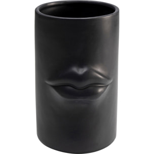 Vase lèvres 22cm noir Kare Design