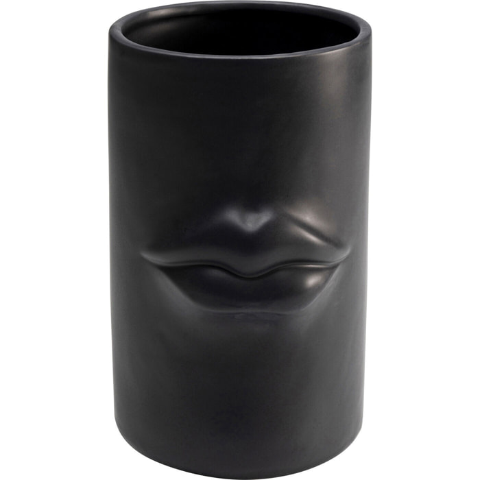 Vase lèvres 22cm noir Kare Design