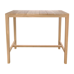 Table de bar d'extérieur en bois de teck massif 4 personnes - Tunga