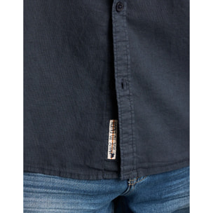 Camisa Manga Corta Azul Marino- Norla