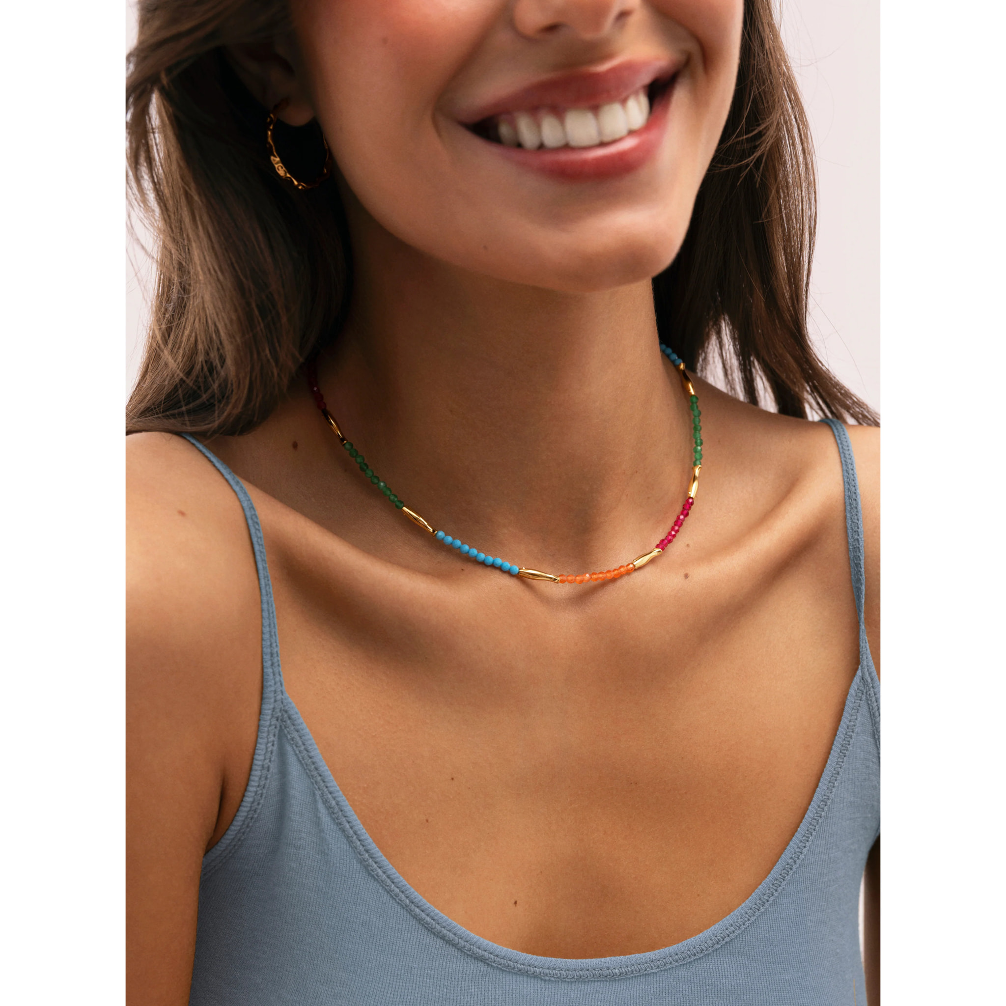 Collana Dye Pesci Acciao Placcato Oro