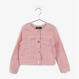 Chaqueta con Detalles de Pedrería en Rosa