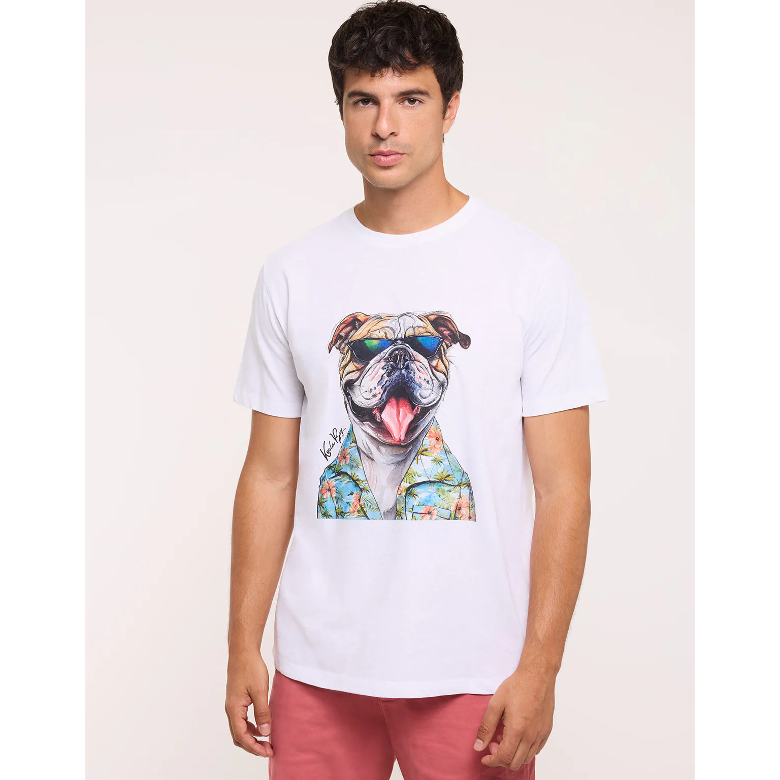 Camiseta Manga Corta Blanco - Leesin