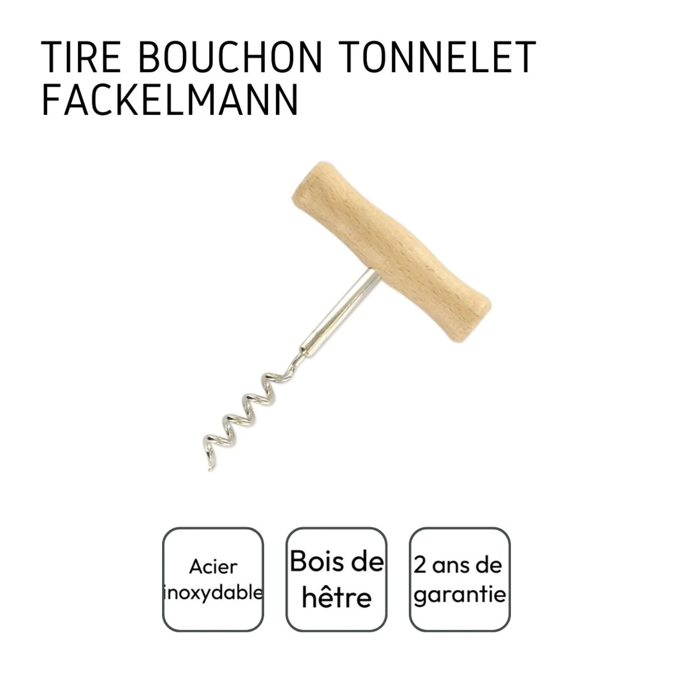 Tire-bouchon tonnelet en bois Fackelmann Bar Concept