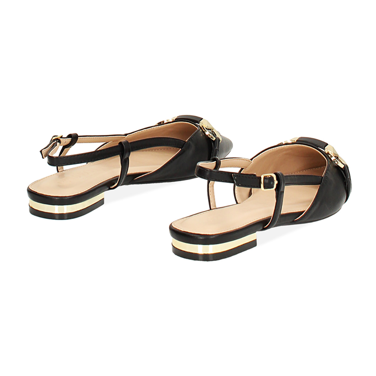 Ballerine slingback donna nere a punta
