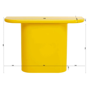Console Eliano 120x35cm jaune Kare Design