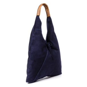 Agnana Borsa Shopper Donna. Pelle autentica Camoscio e Dollaro.