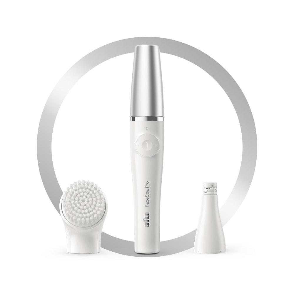 Braun Épilateur Visage Face 9 Pro - Avec Brosse Exfoliante - Blanc/Argent