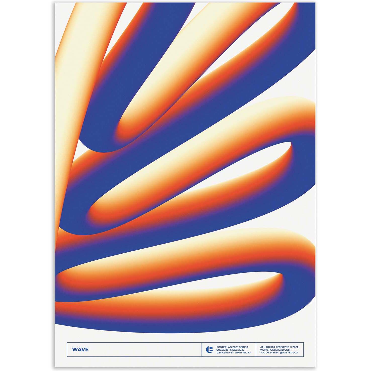 Affiche - Blue wave - Posterlad
