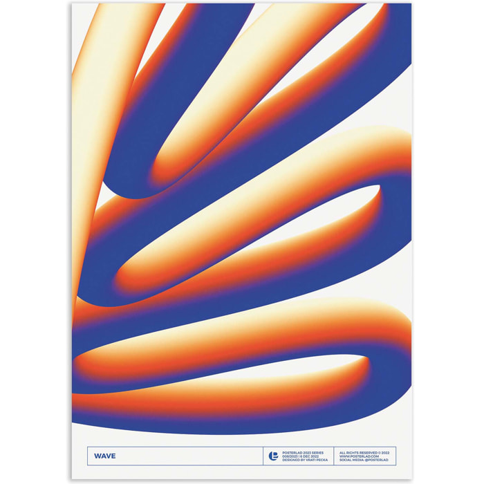 Affiche - Blue wave - Posterlad