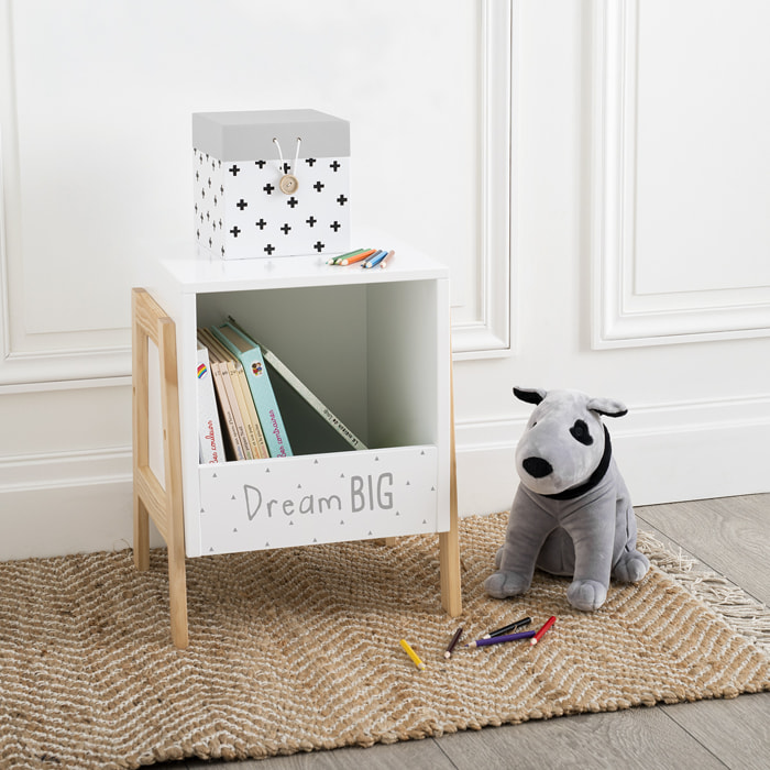 Casier de rangement enfant blanc 33x40cm