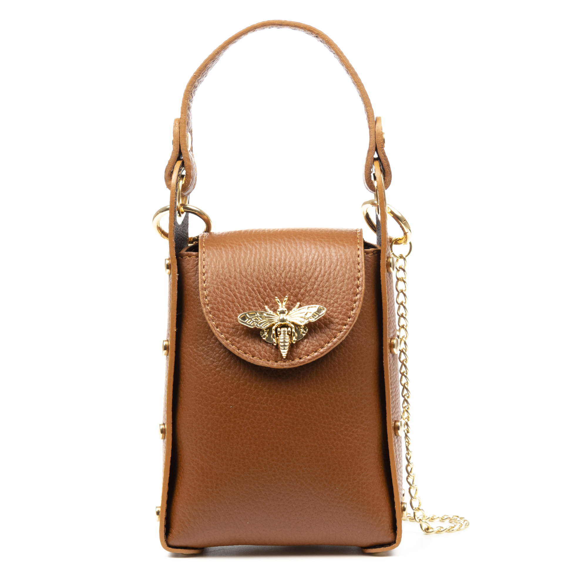 Alviano bolso de mano mujer. Piel auténtica Dollaro.