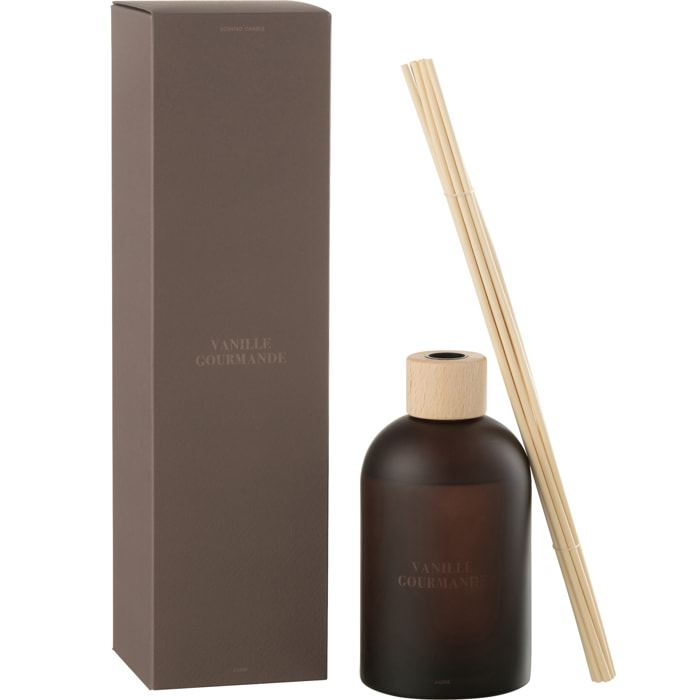J-Line Bâtonnets parfumés Accords Essentiels - Vanille Gourmande - brun - 550 ml