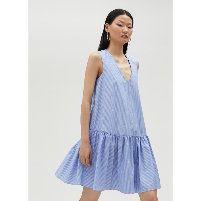 Vestito corto con strass