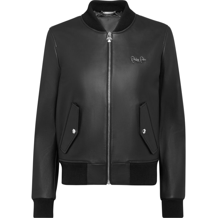 PHILIPP PLEIN Bomber de cuero