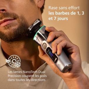 Rasoir électrique PHILIPS XP9404/46 Serie i9000 prestige ultra 100 % étanche avec Skin IQ et boitier de recharge UV