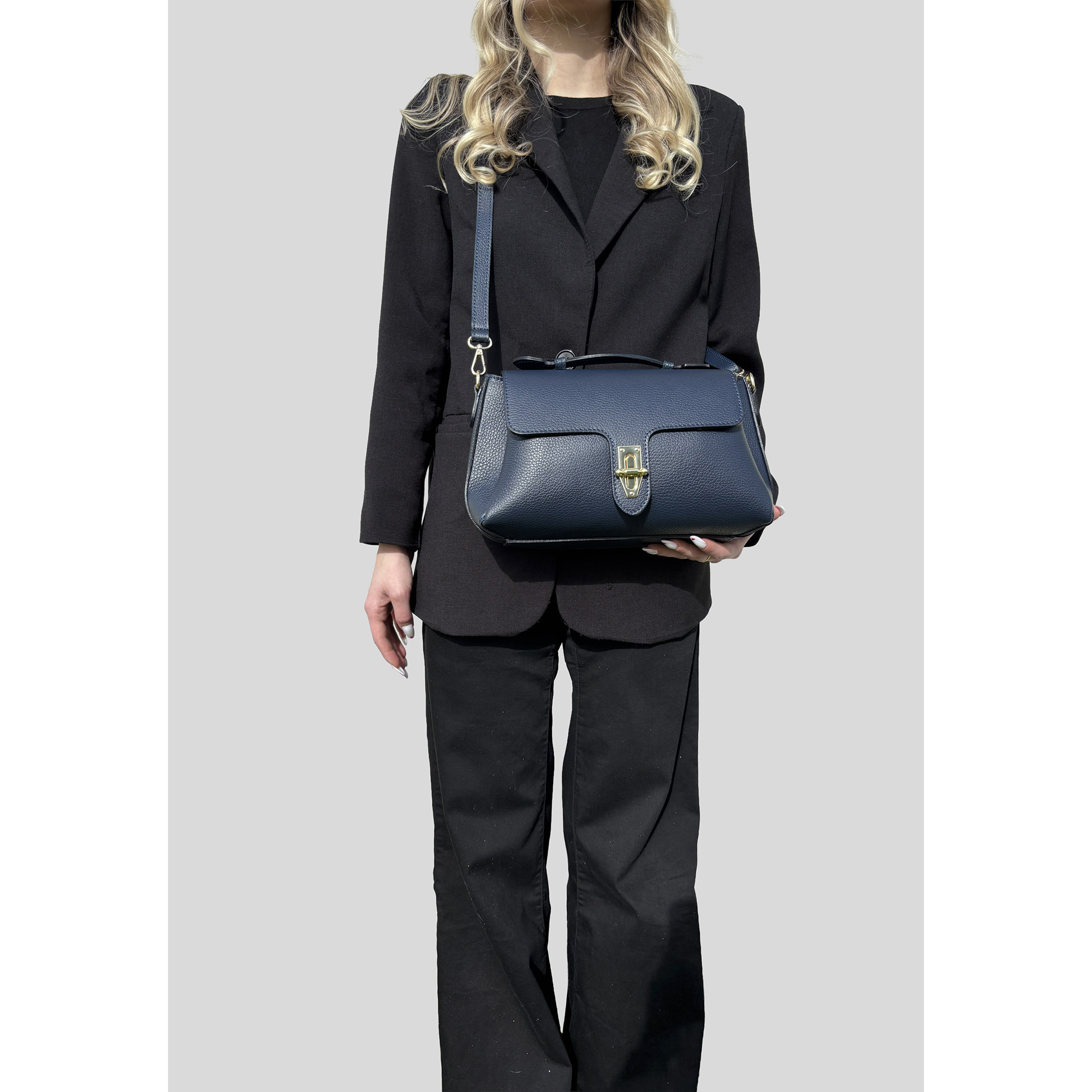 Borsa a Mano Elegante in Vera Pelle Made in Italy