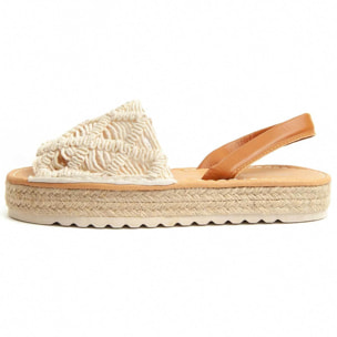 Sandalias de plataforma - Beige - Altura: 3 cm