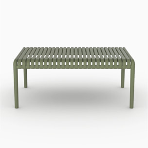 Salon de jardin 2 places en plastique vert kaki  - Ivy