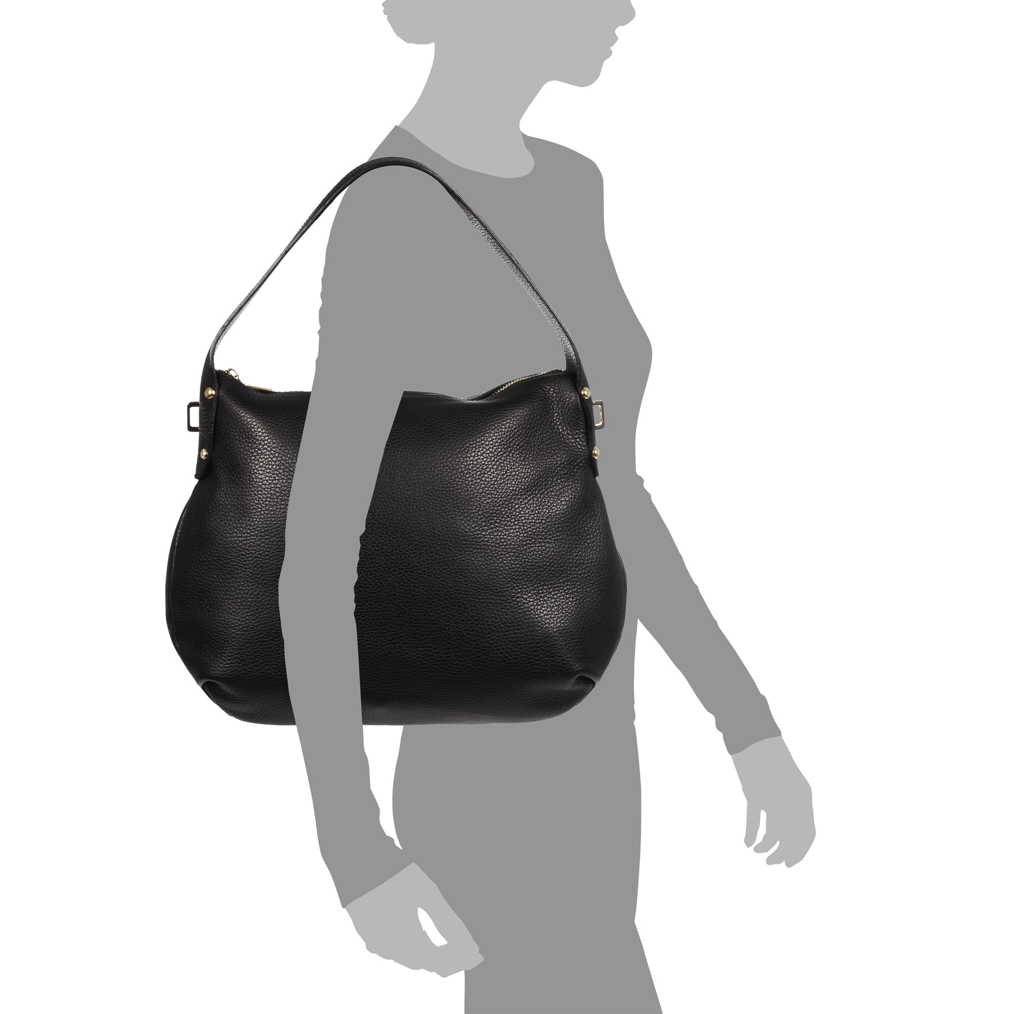 Acerenza Bolso de hombro Mujer.Piel auténtica Dollaro