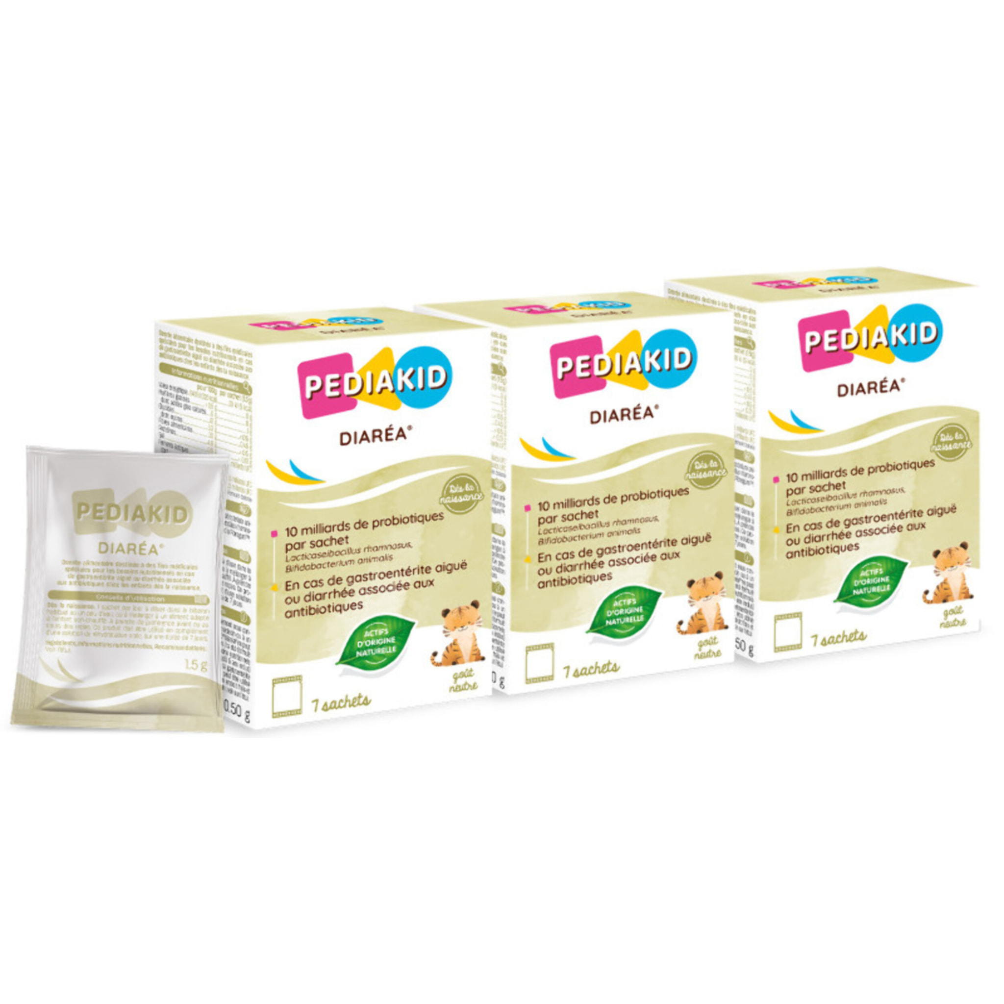 PEDIAKID - Diaréa - Pour les besoins nutritionnels en cas de gastroentérite aiguë ou diarrhée associée aux antibiotiques - Dès la naissance - Sachets de poudre à diluer - Goût neutre - Lot de 3