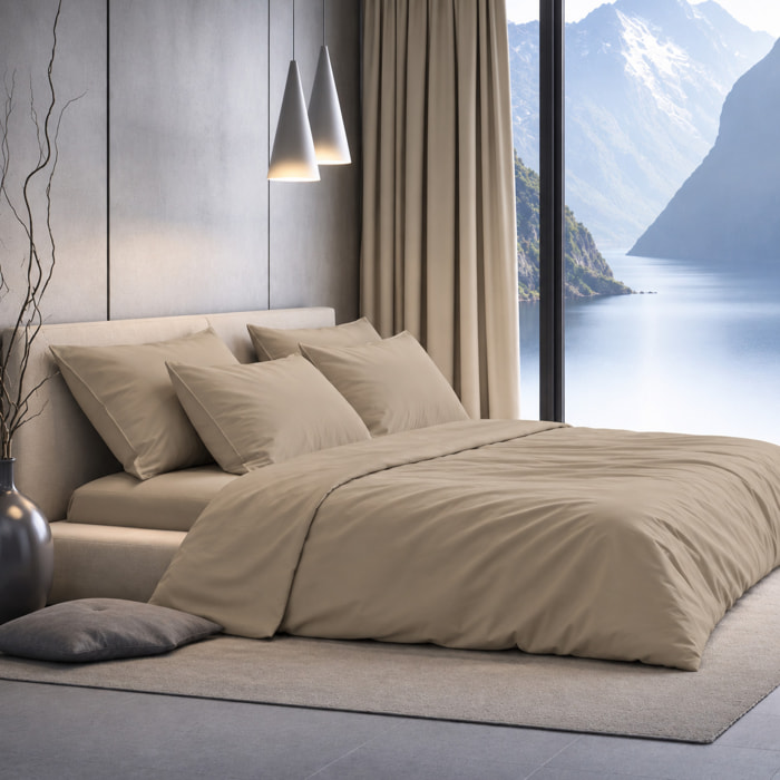 SARTORIALE Completo letto Elegance Tinta Unita in Percalle