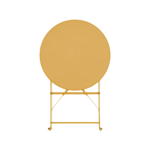 Table de jardin bistrot ronde pliante métal 2 places EMILIA 60CM