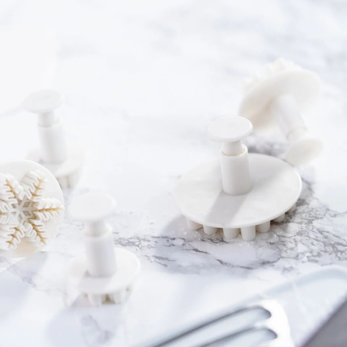 Lot de 3 emporte-pièces de Noël pour pâte à sucre motif flocon de neige Zenker Emporte-pièces