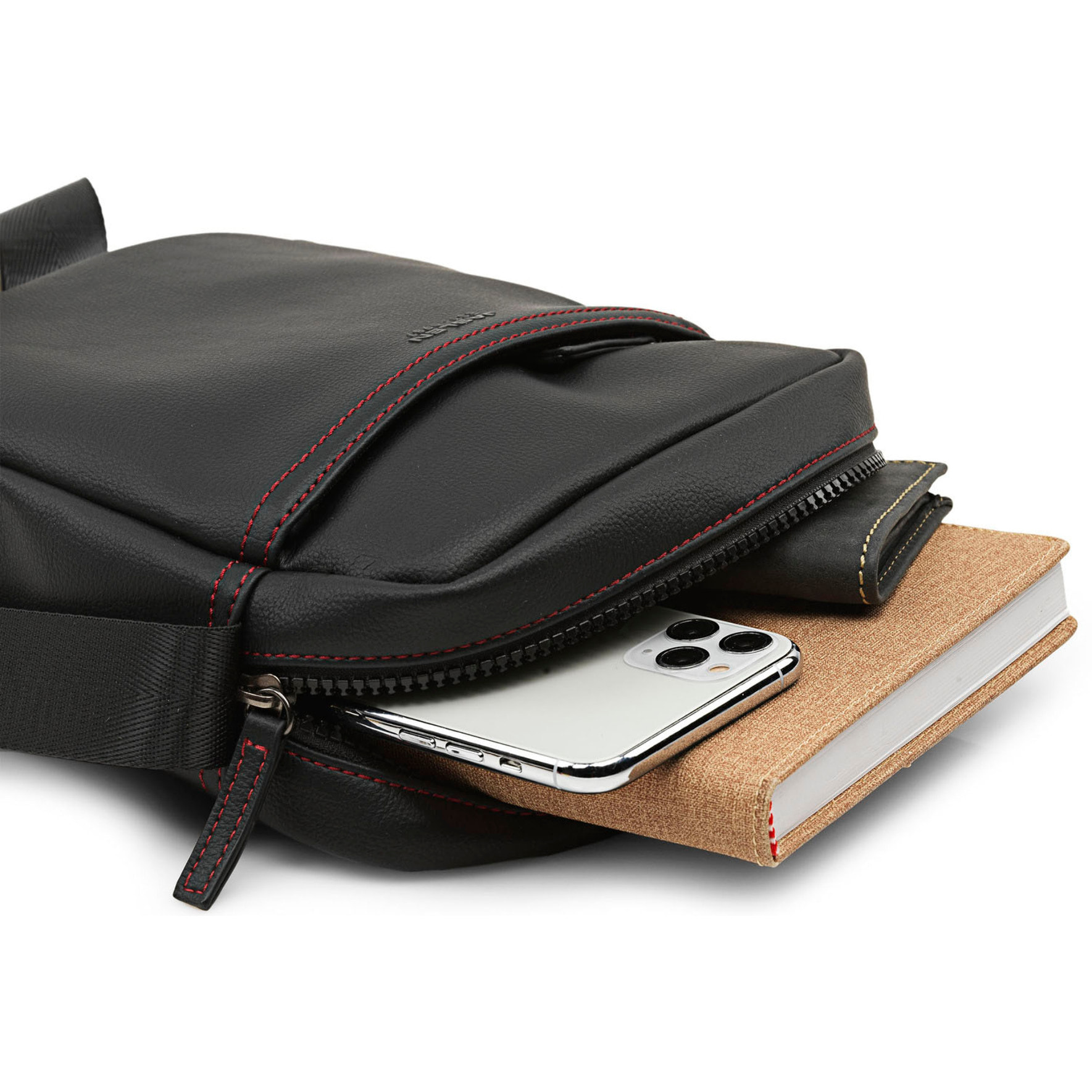 Bandolera Hombre Sintetica Jaslen Gloucester Negro