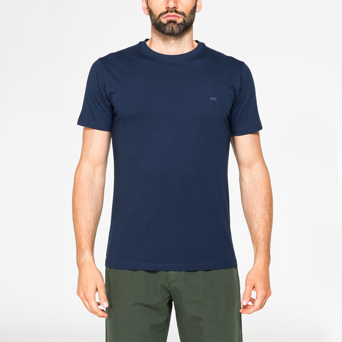 T-SHIRT GIROCOLLO IN COTONE TINTA UNITA