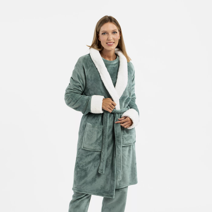 Bata terciopelo Sherpa