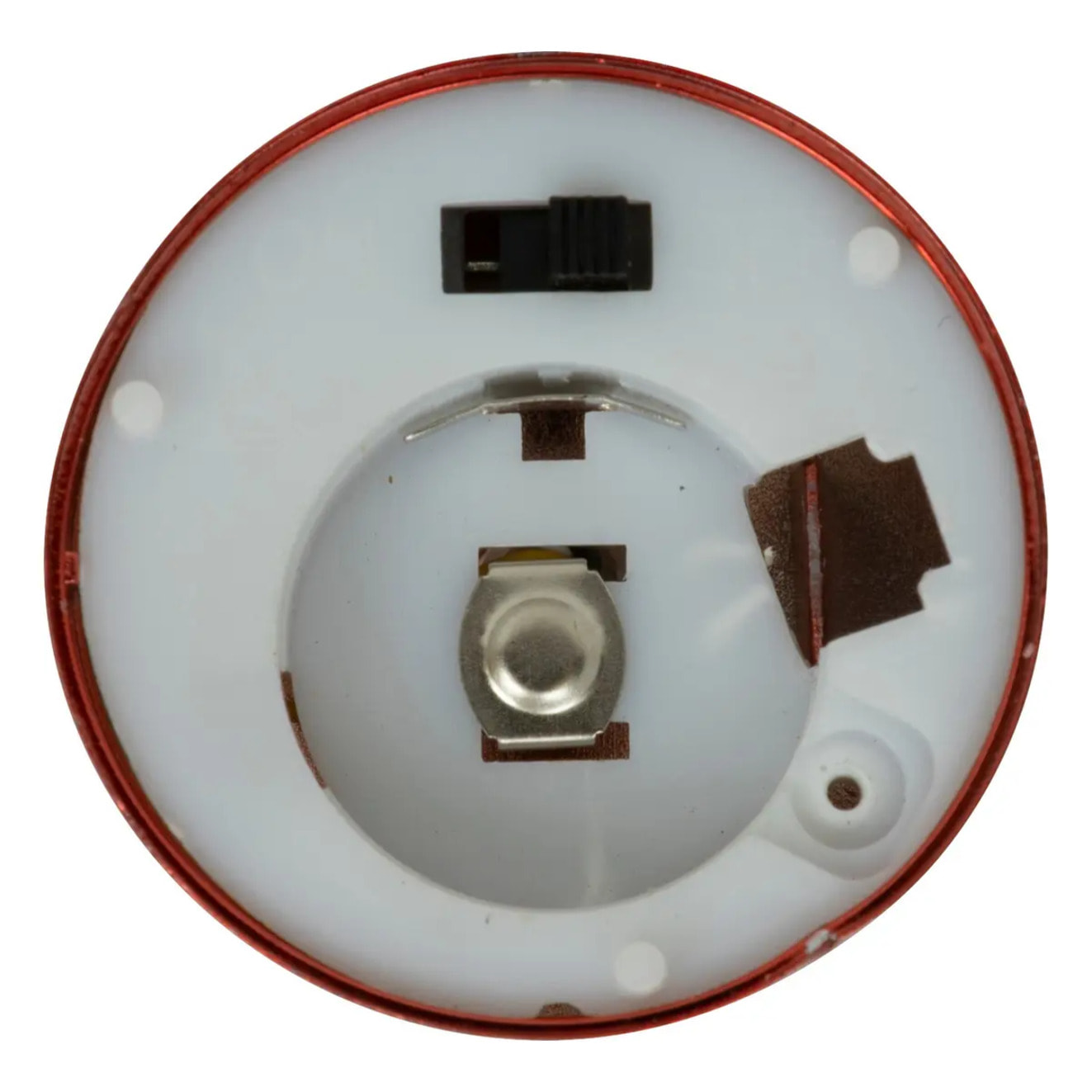 Lot de 8 bougies LED chauffe-plats D.5,5cm métal rouge