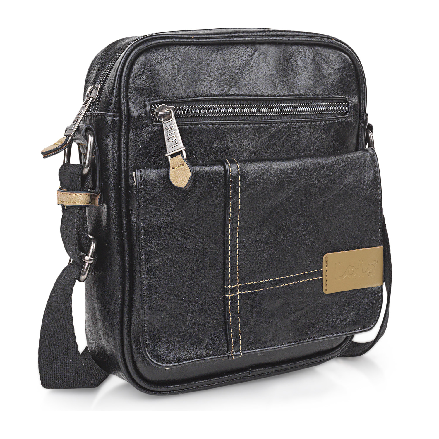 Bandolera Hombre Vegana Lois Warren Negro