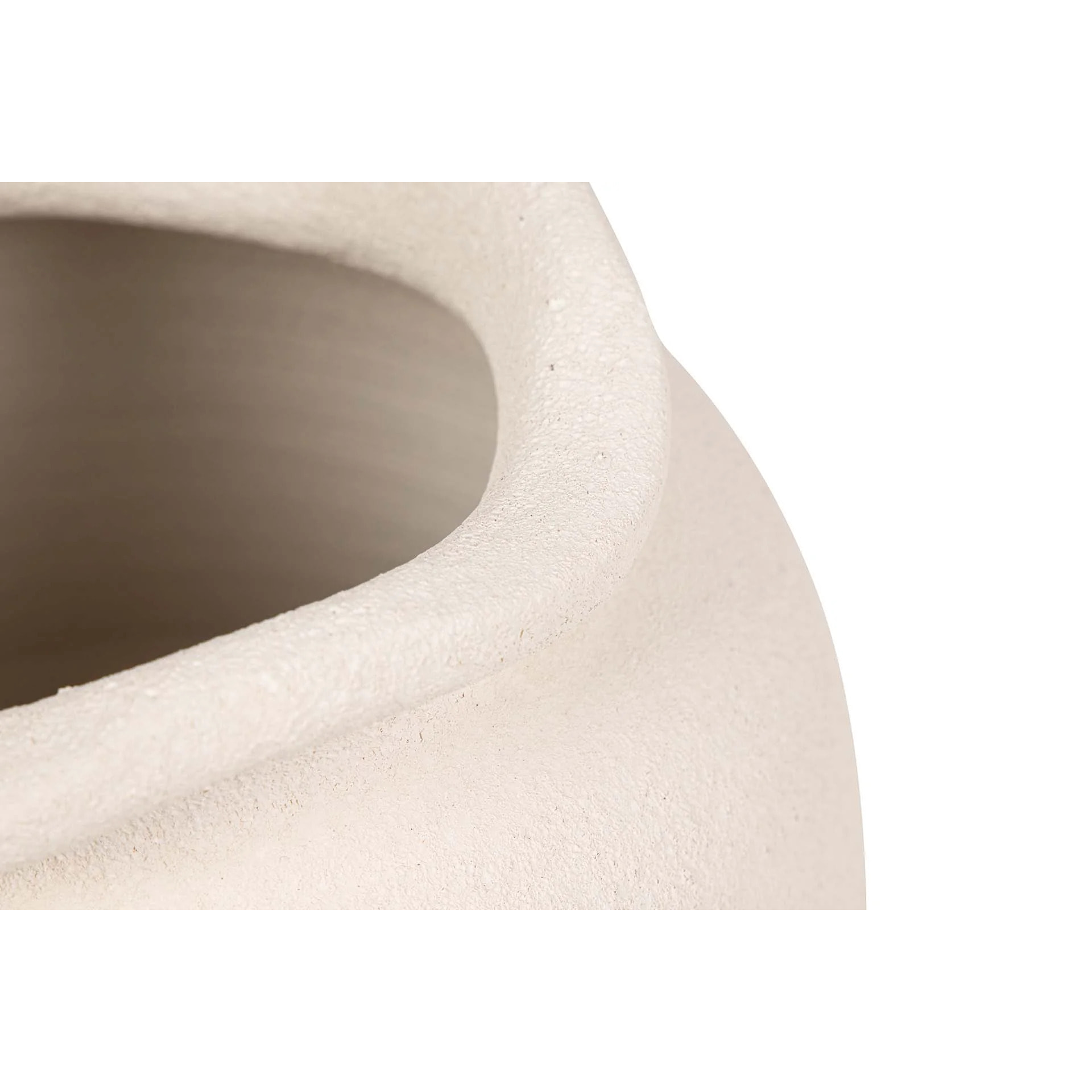Florero Ceramica Beige 28x28x60 Cm